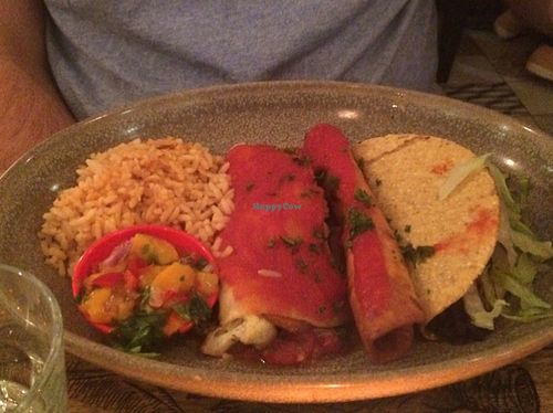 Vegan combo plate at Fiesta Mexican Restaurant in South Yarra