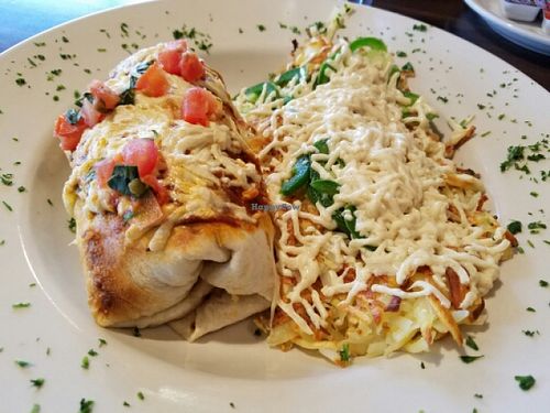 vegan buckaroo breakfast burrito  at Pizza Luce in Roseville