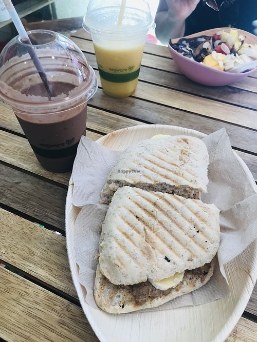 Peanut butter and banana sandwich at Milk Away in Sevilla