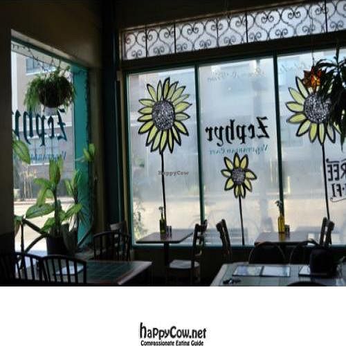 interior at Zephyr Vegetarian Cafe in Long Beach