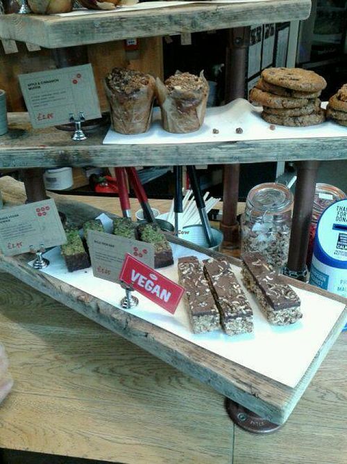 Vegan chocolate orange brownie and chocolate rice cakes at Filmore and Union - Central Station in Newcastle Upon Tyne