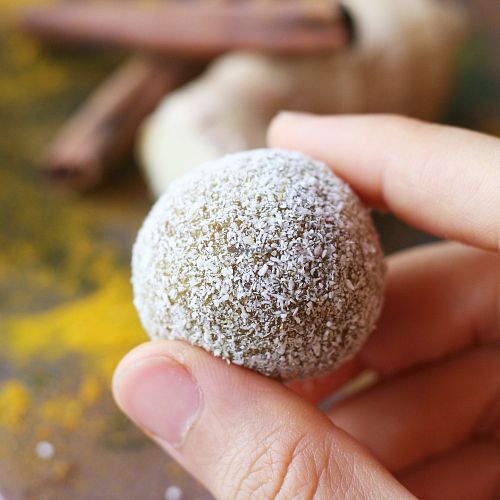 Ginger coconut truffles at Earthly Delights in Cairo