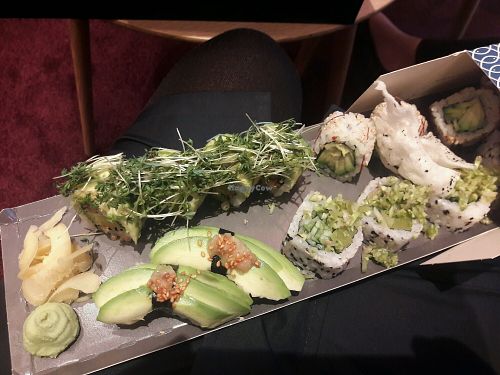 Beautiful (and expensive) take away at Karma Sushi in Aalborg