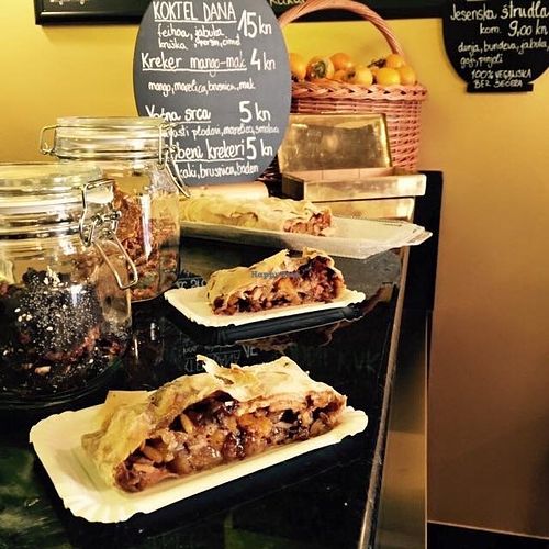 Fantastic strudel at Eliksir Fruit Cocktail House in Rijeka