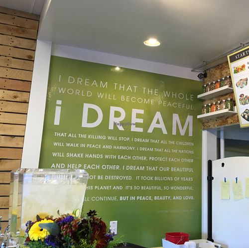 peace sign at Loving Hut - University in Tempe