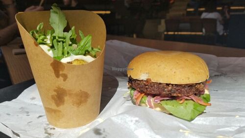 The Hammer Burger and Potatoes at The Plant in Stockholm