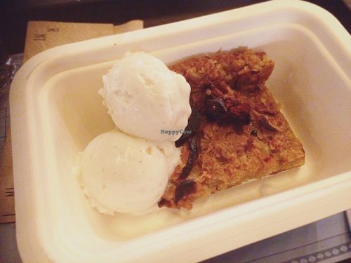 Apple pie with vanilla ice cream at The Plant in Stockholm