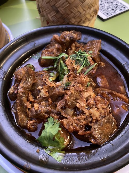 Black pepper "beef”  at Tien Hiang in Paris