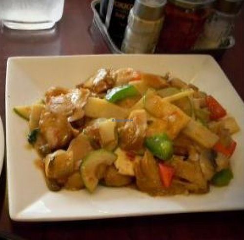 some fake duck with vegetables at Tien Hiang in Paris