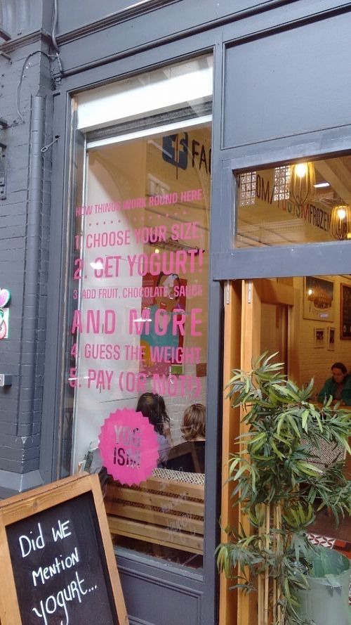 Entrance at Yogism - George's Street Arcade in Dublin