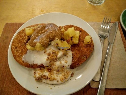 vegan pancakes at Yogism - George's Street Arcade in Dublin