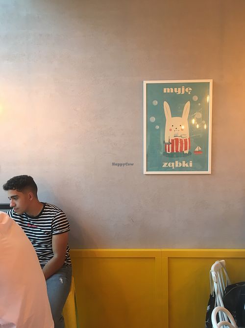 Seating area at Vegab in Krakow