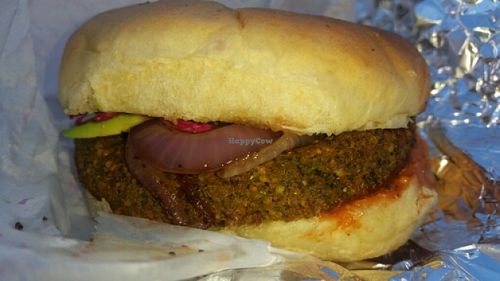 kale burger at Fala Bar in Venice