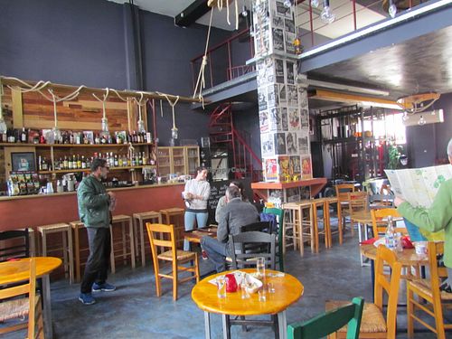 Inside the bar at 500 Miles Away in Athens