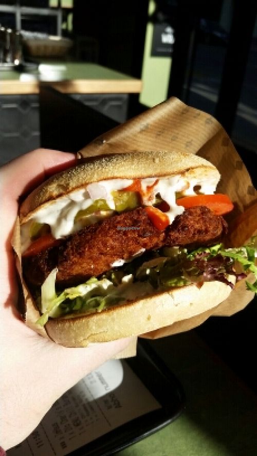 Chili Burger Perfection  at Swing Kitchen - Operngasse in Vienna