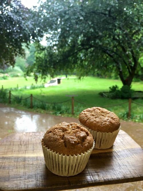 Vegan Carrot Cake Muffins at Ginger Jules Kiosk in London