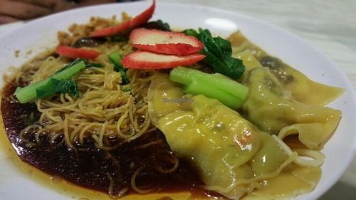 Dumplings Mushroom Dried Noodles  at Vegetarian Delight - at Gurney Paragon Mall in Penang