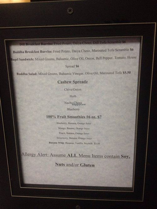 Here's the Menu. at 701 Coffee in Seattle