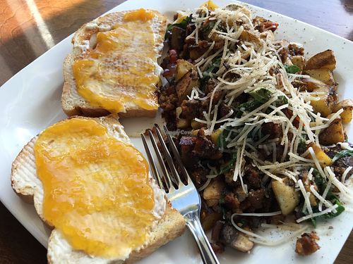 Mushroom Scramble at 701 Coffee in Seattle