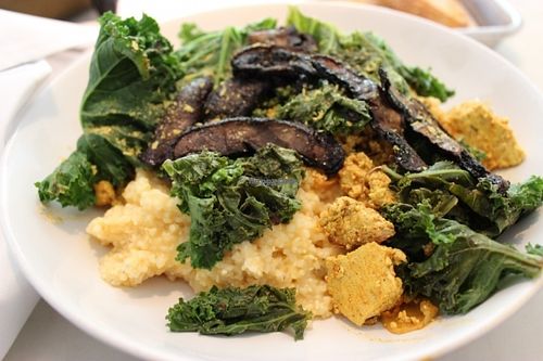 Southern grits bowl at Gnome Cafe in Charleston