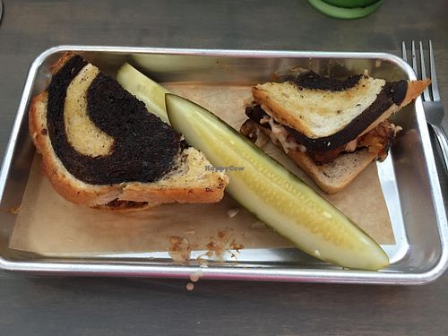 Tempeh Reuben at Gnome Cafe in Charleston