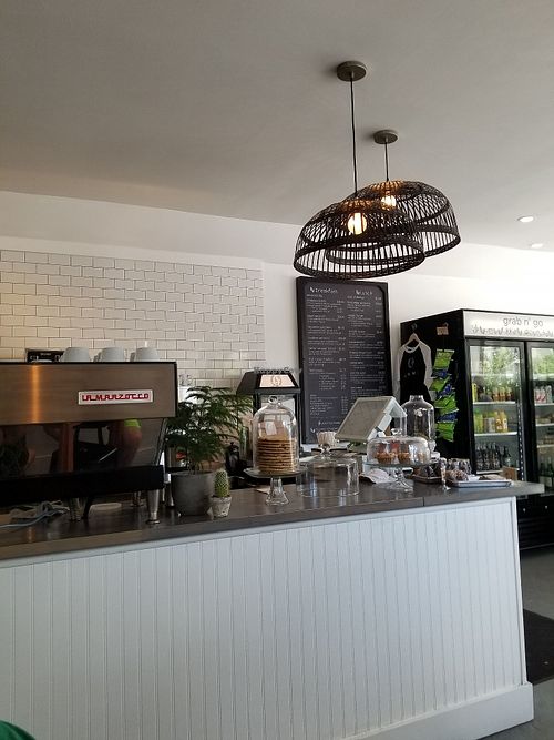 Order counter at Gnome Cafe in Charleston