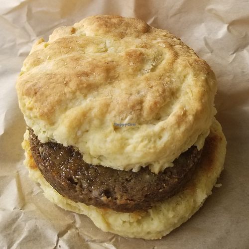 Hemp seed biscuit with pepper jam at Gnome Cafe in Charleston