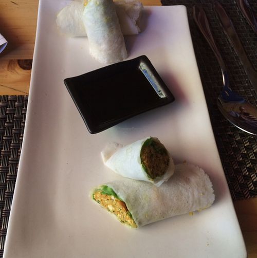 autumm roll at Jalus Vegan Kitchen in Hanoi