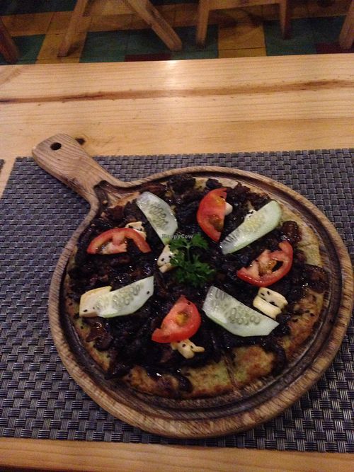 Pesto pizza  at Jalus Vegan Kitchen in Hanoi