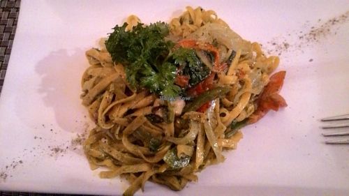 Pestp pasta at Jalus Vegan Kitchen in Hanoi