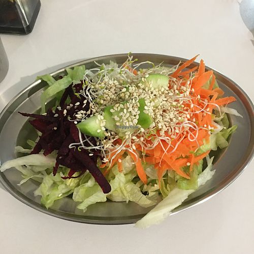 Salad that comes w menu (vegan incl. oil & vinegar dressing) at Govinda Ram in Mexico City
