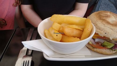 Big fat chips at Lolo's Vegan Restaurant & Bar in Ramsbottom