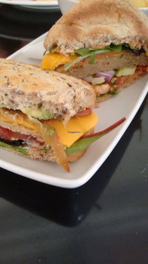 Club sandwich at Lolo's Vegan Restaurant & Bar in Ramsbottom