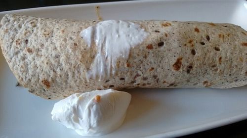 mock chicken wrap at Lolo's Vegan Restaurant & Bar in Ramsbottom