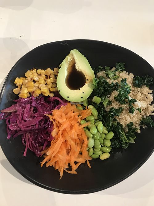 The soy sauce is the only taste you’ll get here  at The Farm Wholefoods in Sydney