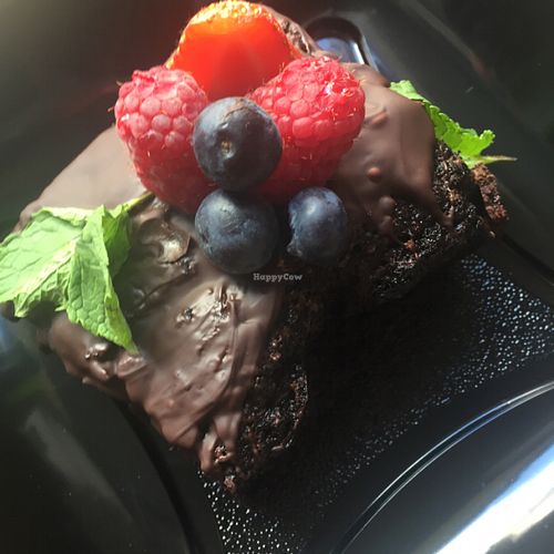 chocolate brownie  at Wesola Cafe in Krakow