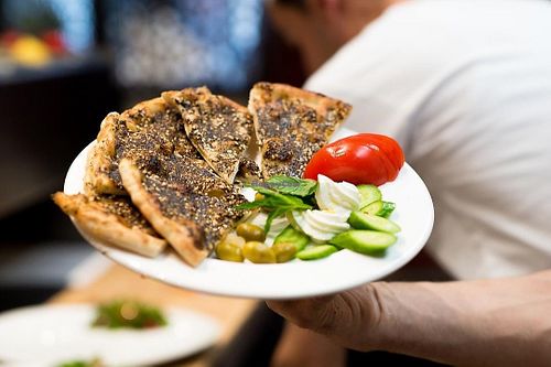 za'atar flatbread at Le Cedre in Zurich