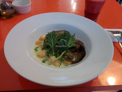 Portobello dish at Vegan Bueras in Santiago