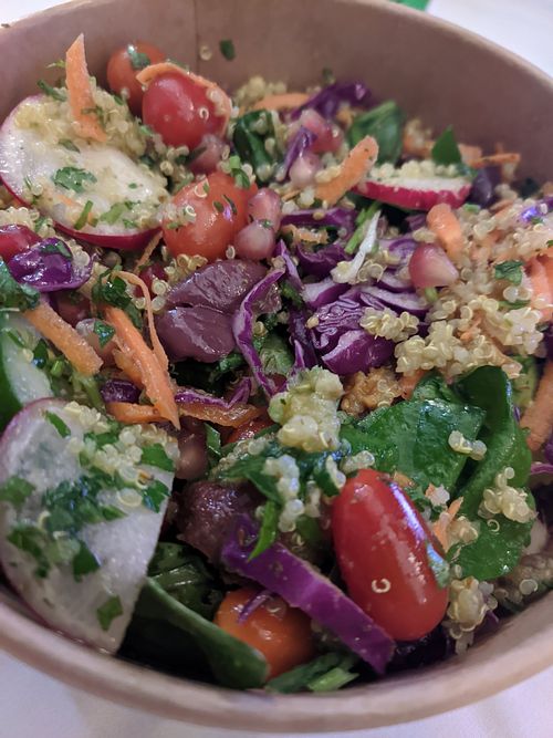 Lovely salad at OJs in Amman