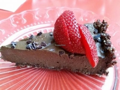 raw chocolate cake at Mildreds - Camden in North West London