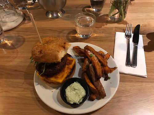 Classic veggie burger at Mildreds - Camden in North West London