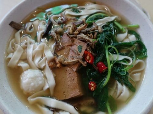 ban mian at Su Wei Mei Vegan in Central Singapore