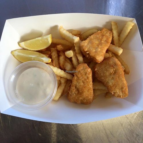 Gardein Vegan Fish and Chips at Sea Bounty's Grill - Food Truck in Gorokan