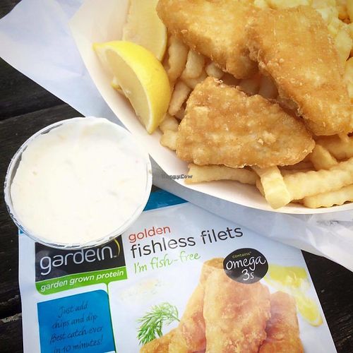 Gardein Vegan Fish and Chips at Sea Bounty's Grill - Food Truck in Gorokan