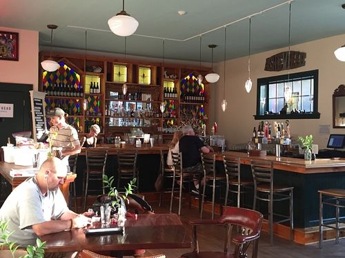 The bar at The Block off Biltmore in Asheville