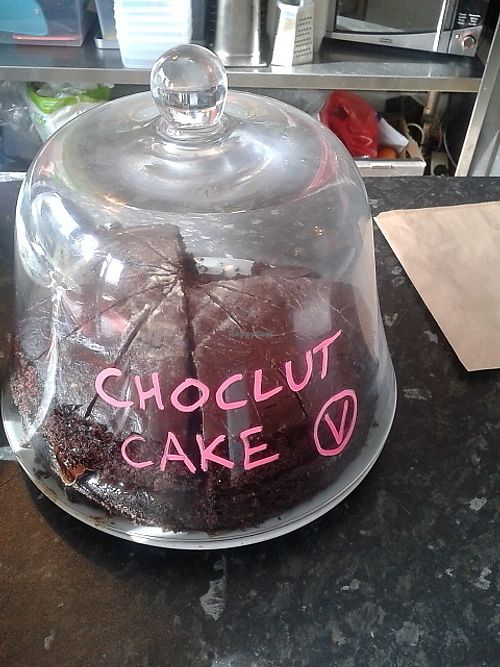 Vegan chocolate cake at True Coffeehouse in Newcastle Upon Tyne