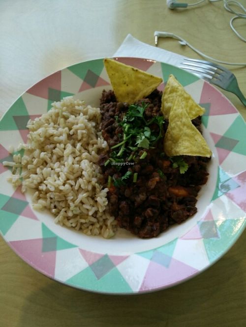 brown rise with beans/lentils  at Against the Grain in Lyon