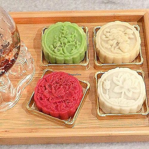 vegan moon cake at Tien Sing Vegetarian in Bandar Seri Begawan