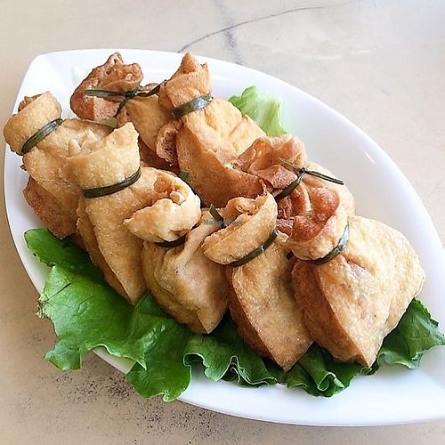 vegan fortune bags at Tien Sing Vegetarian in Bandar Seri Begawan