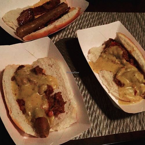 the protein and two rescue dogs :)  at Rescue Dogs - Food Cart in Hamilton